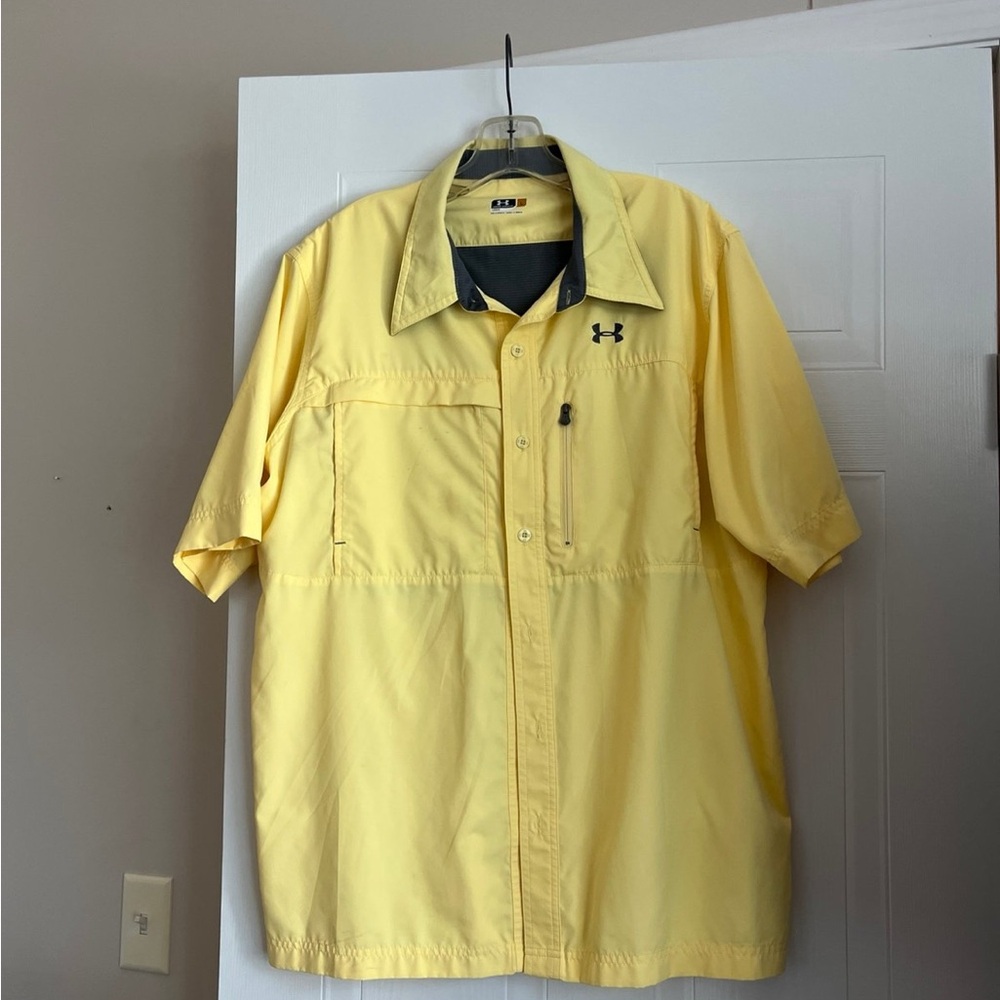 Under Armour Yellow Casual Button Down Shirt